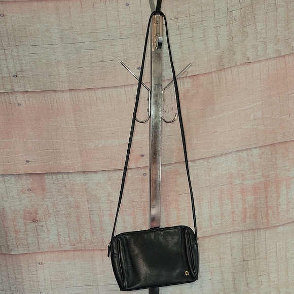Etienne Aigner Handbags - Ettienne Aigner Black Leather Crossbody Bag